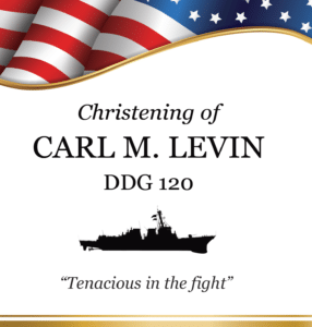 Ship christening announcement graphic