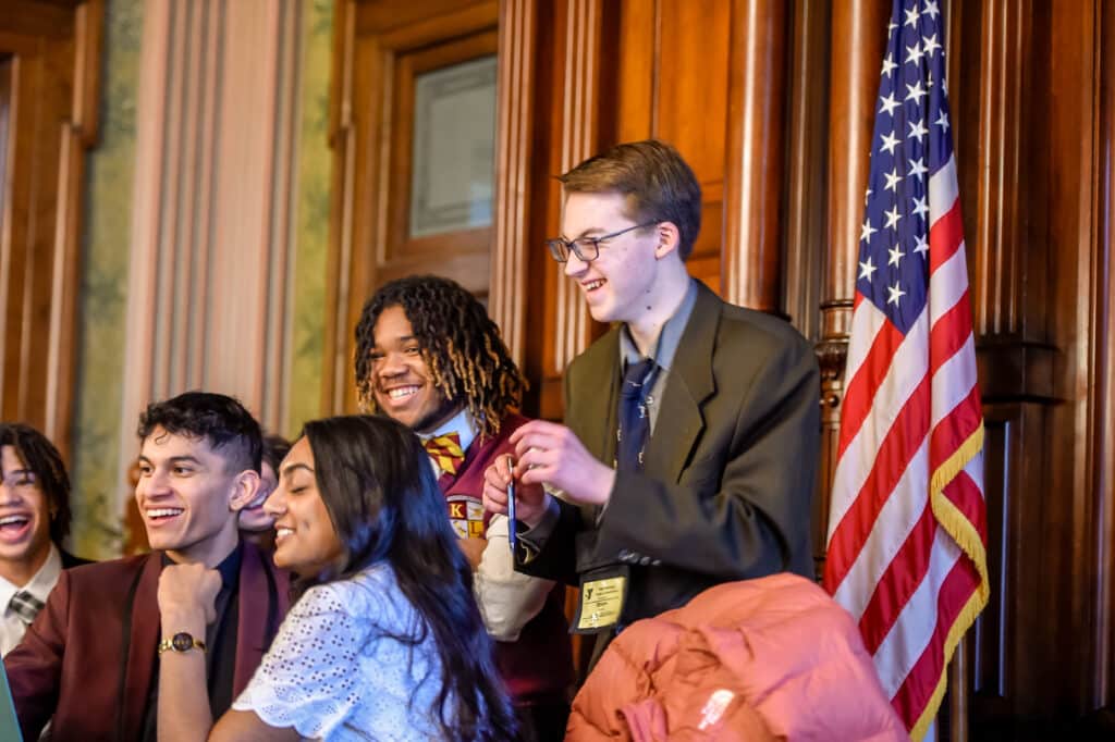 Image of students in the court room at State Oversight Academy